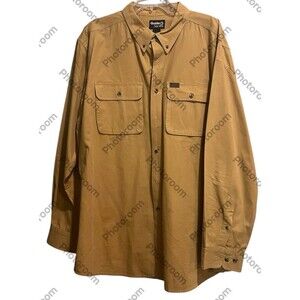 Guide Series Men’s Button Down  XLT  Gold Long Sleeve Cotton